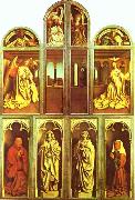The Ghent Altarpiece with altar wings closed Jan Van Eyck